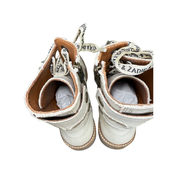 Zadig & Voltaire Joe Canvas Boot, Flash New in Box - Picture 8 of 15